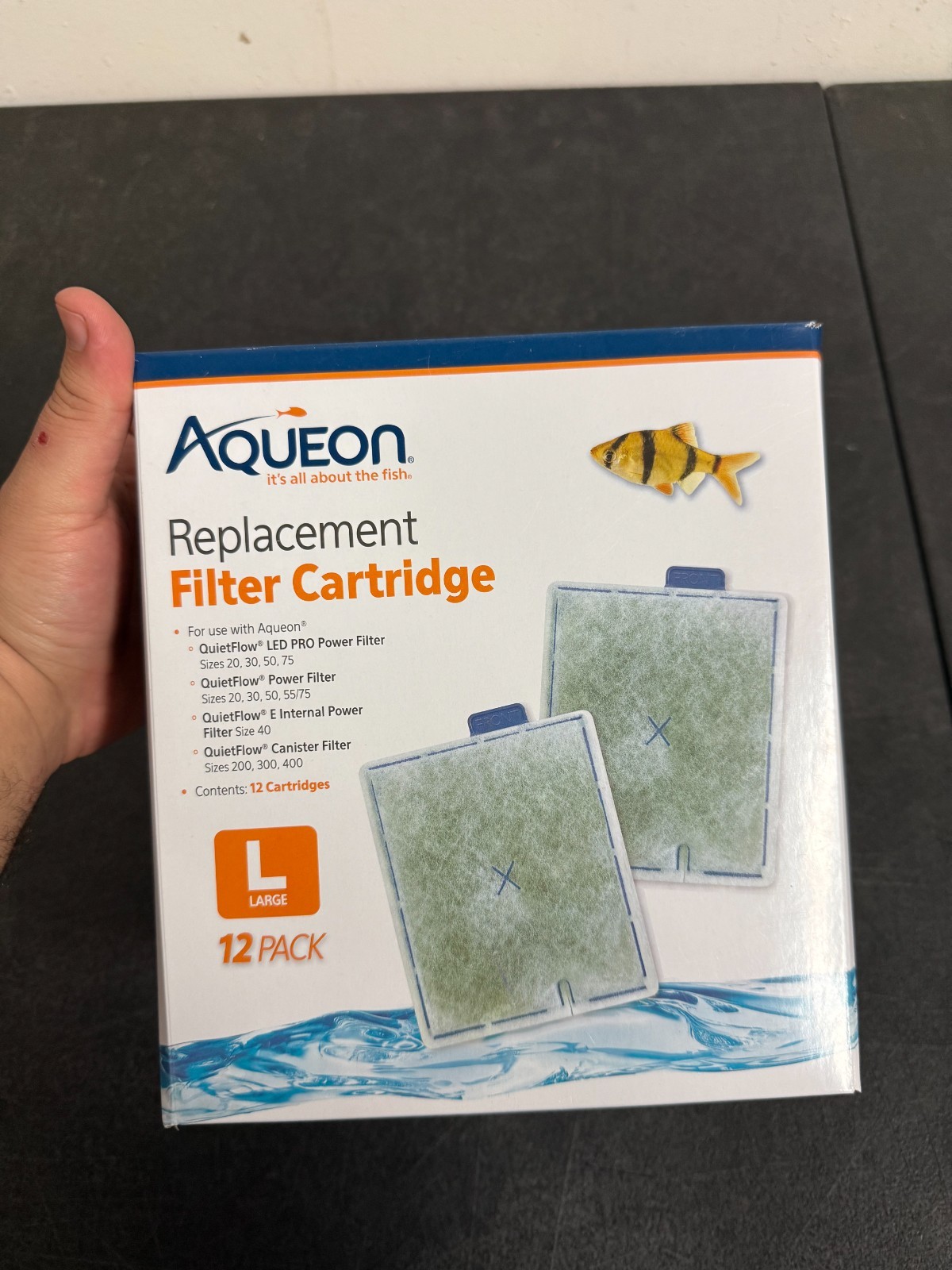 Aqueon 100106419 Quiet Flow Large Filter Cartridge - 12 Pack