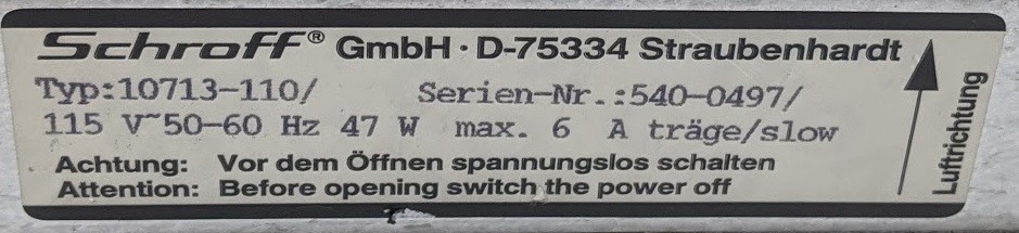 Schroff 10713-110 Fan Unit