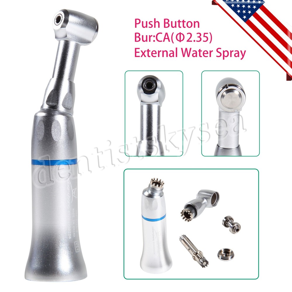 Dental Slow Low Speed Handpiece Contra Angle Push Button E-type NEW US