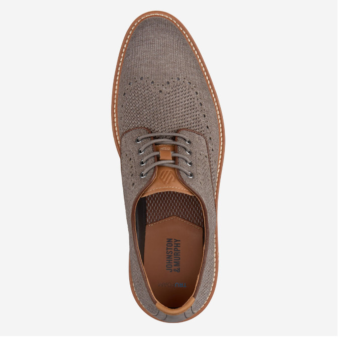Johnston & Murphyy Upton Knit Wingtip