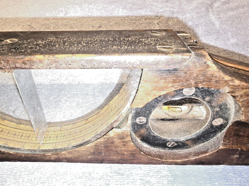 Very Rare Hight Micrometer Level Gravity Inclinometer 24"