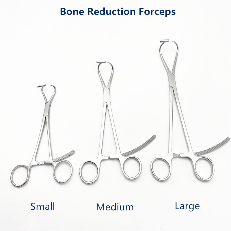 Orthopedic Pointed reduction forceps with guide hole bone reduction forceps