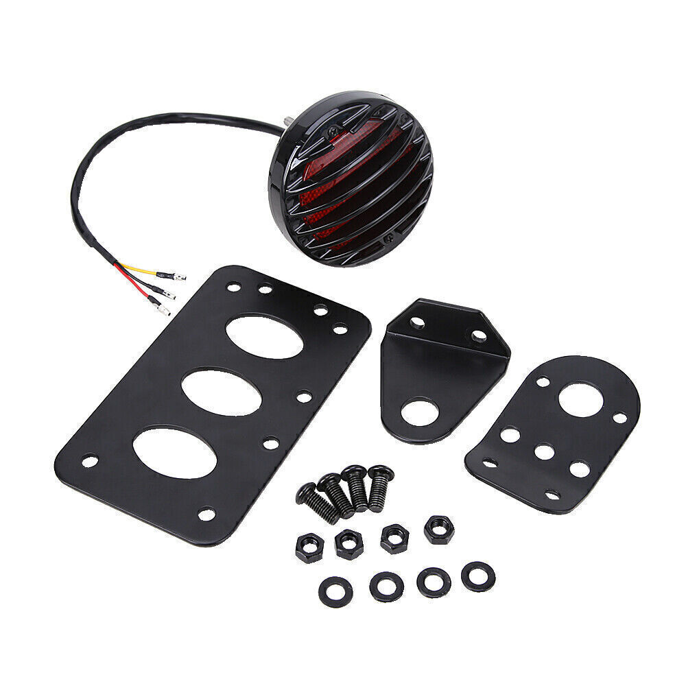 Side Mount License Plate Bracket Motorcycle Tail Light Holder For Harley Bobber~