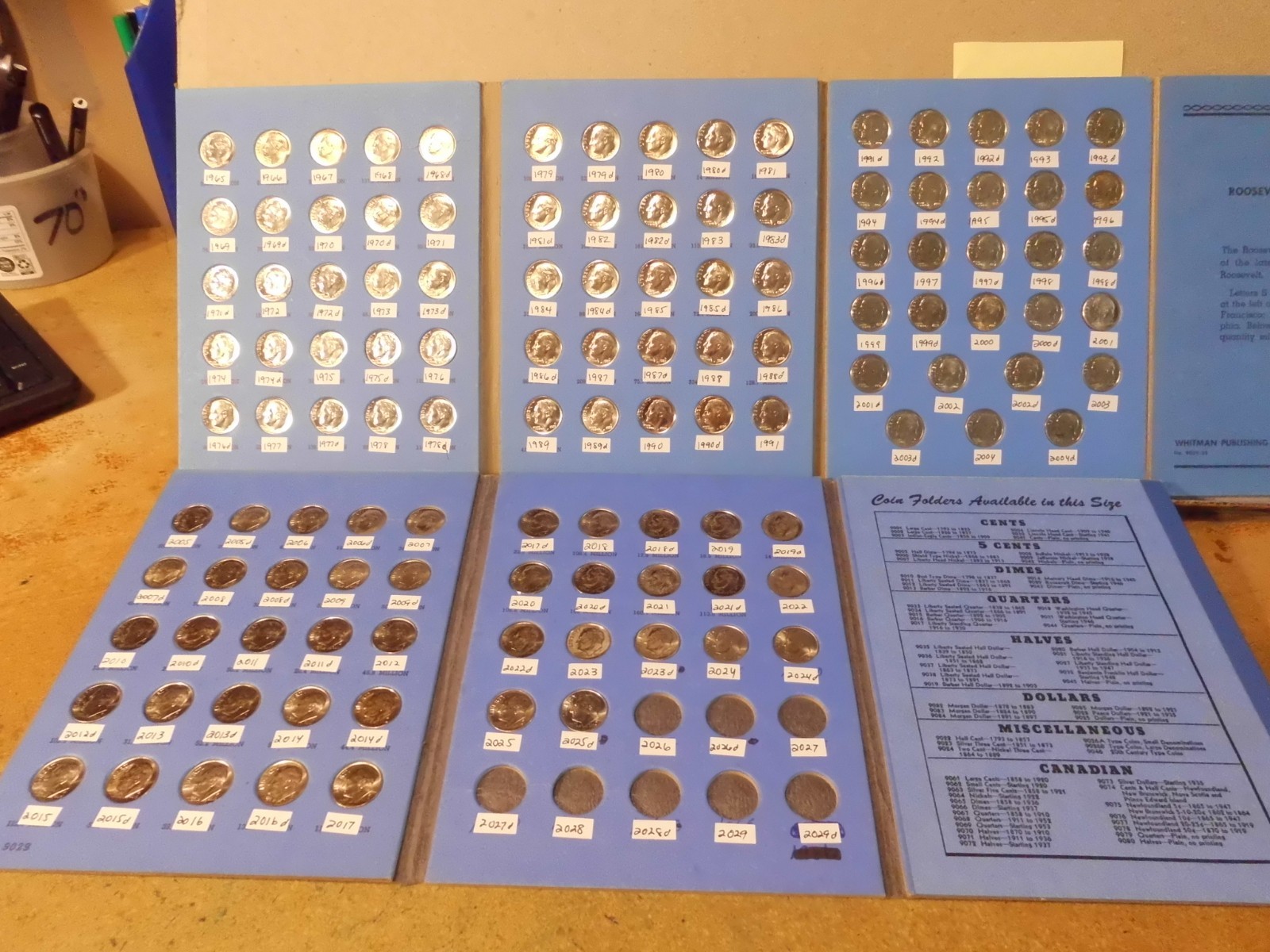 ROOSEVELT DIME COMPLETE 1965 - 2026 P&D COINS ( ALL UNC. COINS ) #TUK593