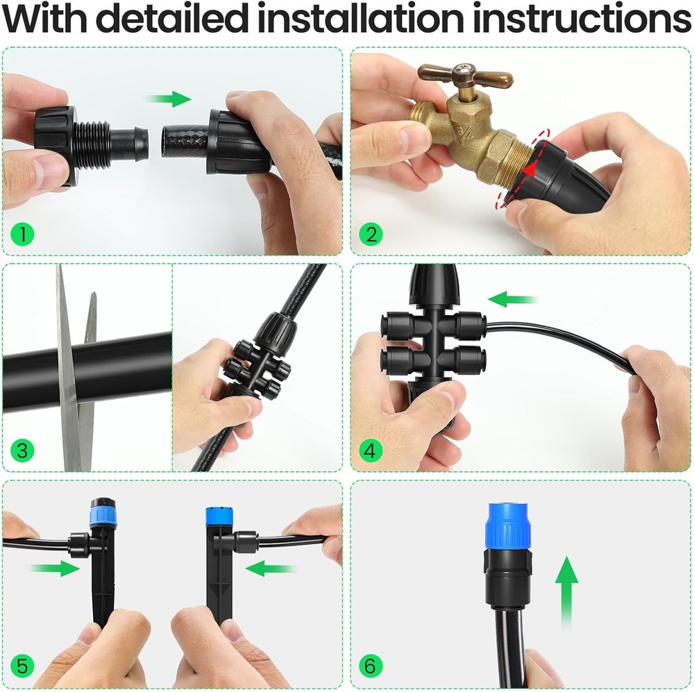 230 FT Drip Irrigation System Kit, Automatic Garden Watering System for Plants