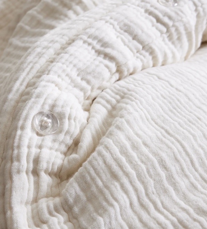 Quince King Cal Duvet Set 2 Shams Airy Gauze Undyed Organic Cotton