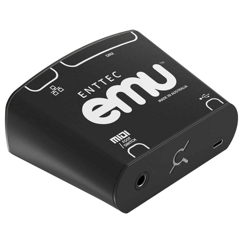 Enttec EMU Hardware Interface 70681, USB-C / Ethernet DMX Lighting Controller