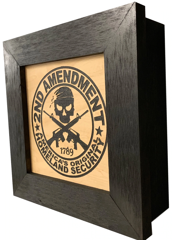 Bellewood Designs Second Amendment Hidden Gun Safe, 2nd Amendment Skull Concealm