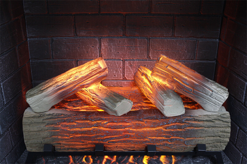 23" Insert Electric Fireplace 1500W Infrared Heating,Log Set,Remote with Timer