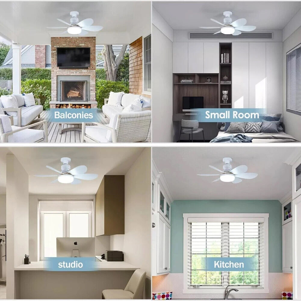 Socket Ceiling Fans With Lights And Remote- Socket Fan Light With Dimmable LED