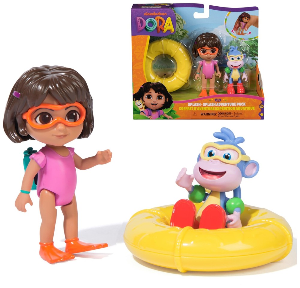 Dora, Splash-Splash Adventure Pack, with Dora & Boots Toy 1, Multicolor