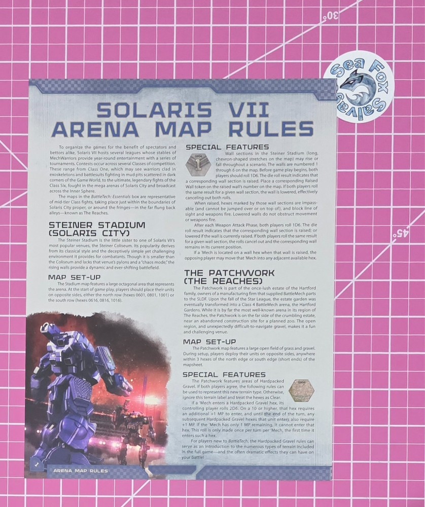 BattleTech -- SOLARIS VII GAME - New!