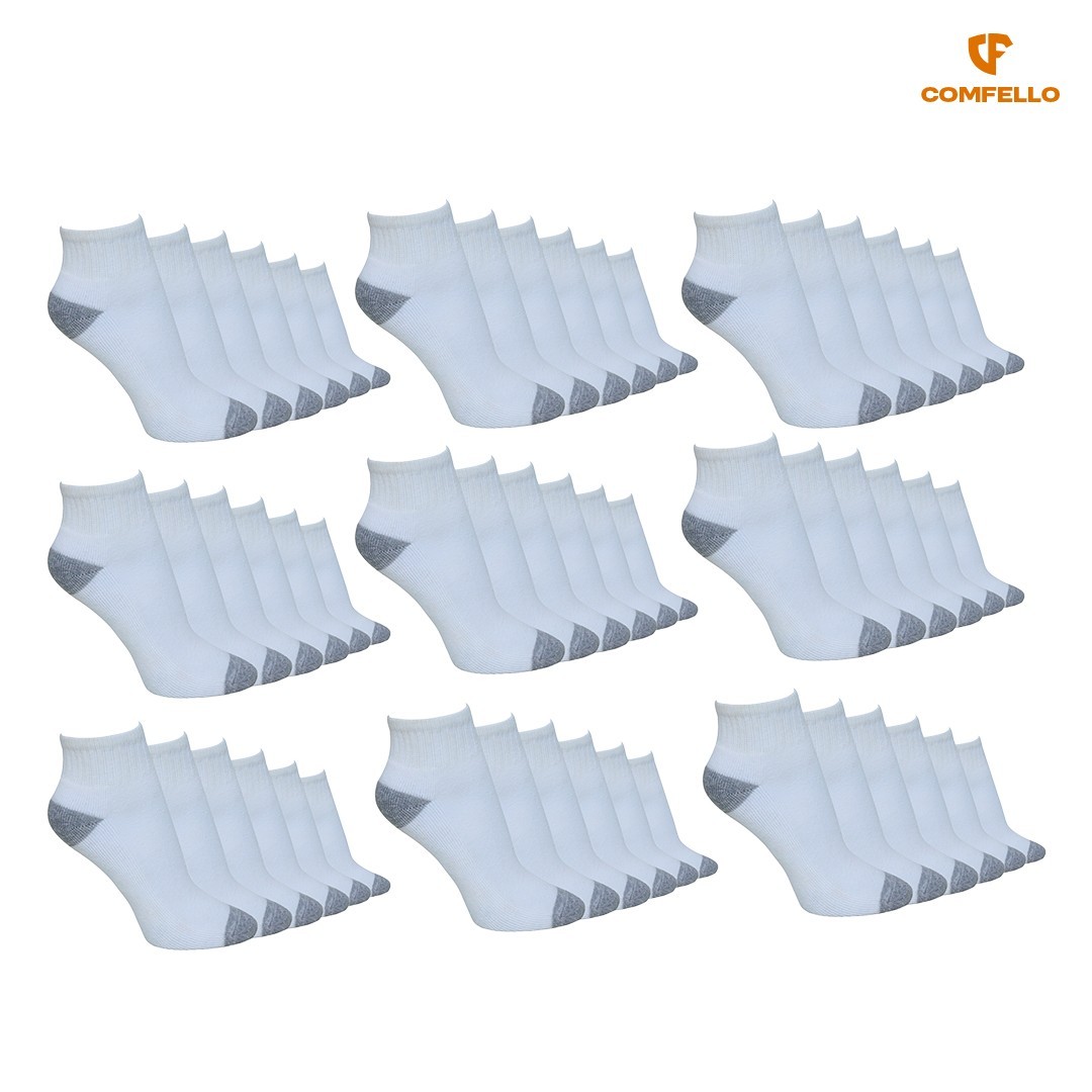 3-12 Pairs Mens Plain Solid Cotton Sports Ankle Athletic Socks Low Cut Size 9-13