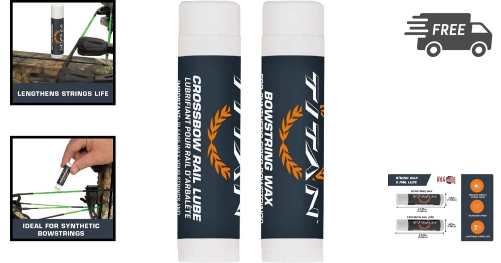 Crossbow String Wax Rail Lube Combo Bowstring Protection Maintenance