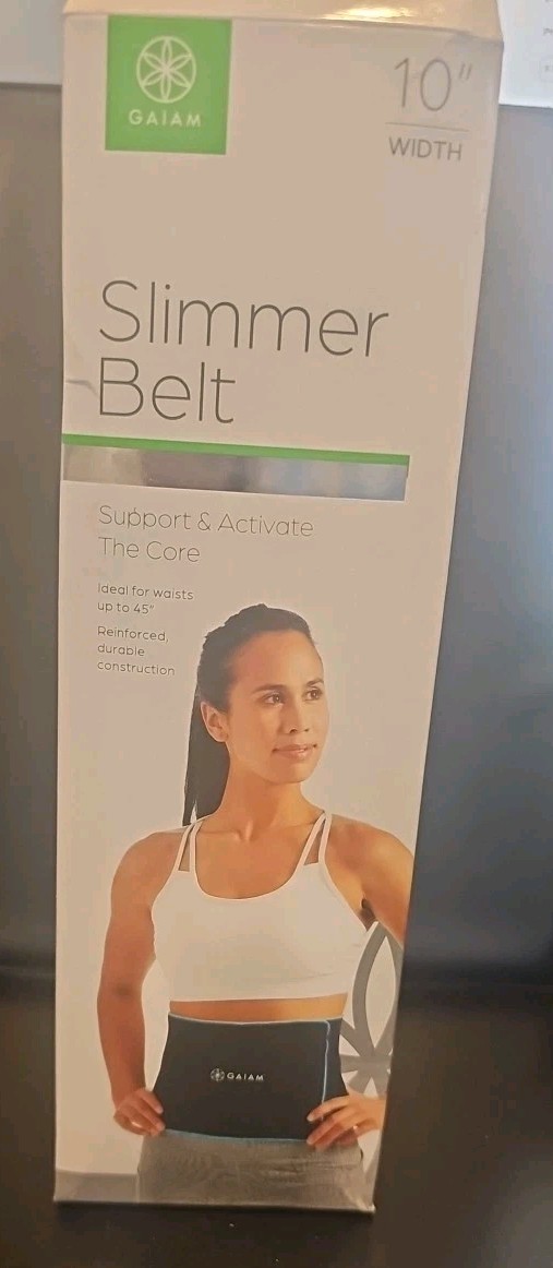 GAIAM Slimmer Belt 10" Width. New Up To 45” Waist Durable Cons Free Shipping