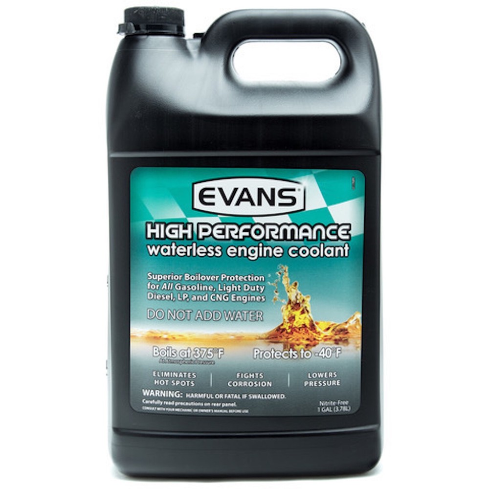 Evans High Performance Waterless Coolant EC53001 with Warning Sticker