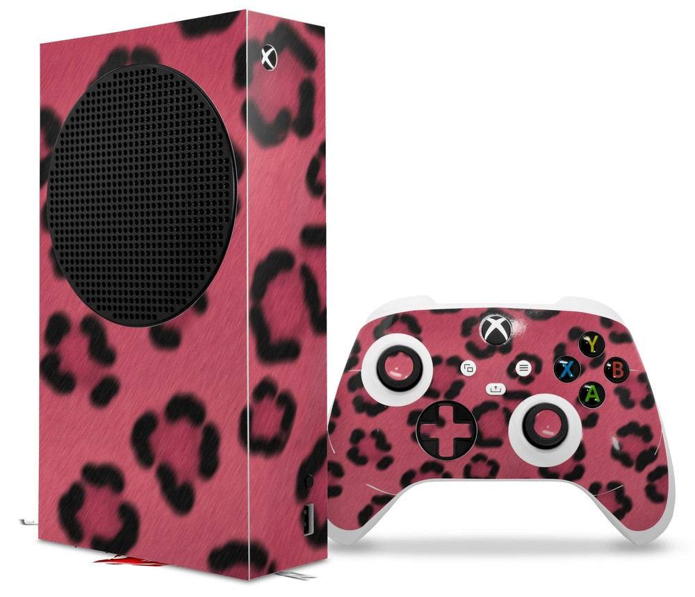 Skins XBOX Series S Console Controller Leopard Skin Pink