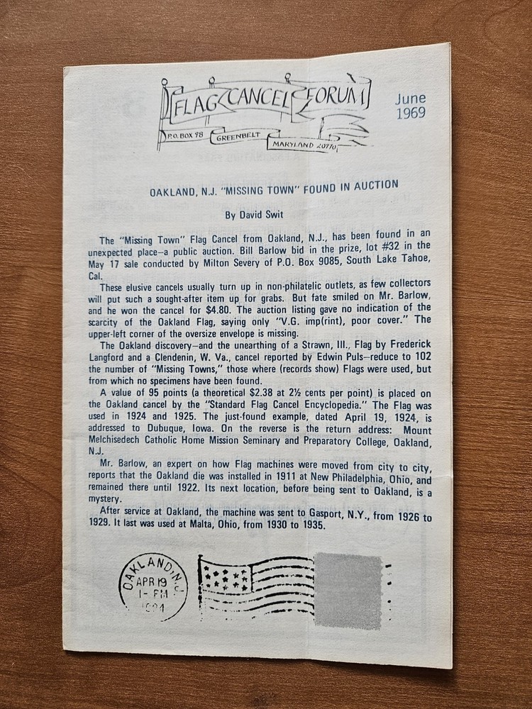 Five Issues Of Flag Cancel Firum 1968