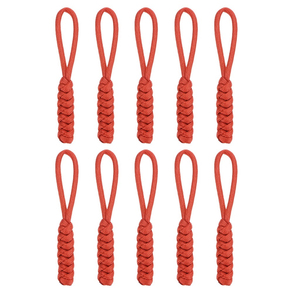 Zipper Pull Replacement [10PCS] - Paracord Pull Tab Extender -[Red]