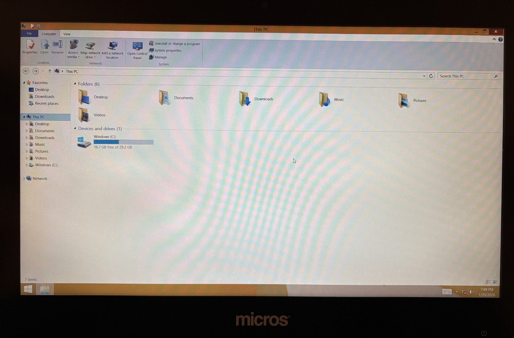 Micros Oracle mWorkstation Intel Atom E3827 15.6" POS Tablet Computer Win 8.1 :A