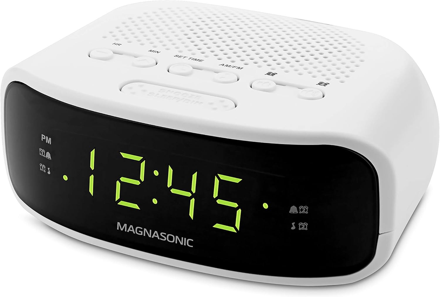 Magnasonic Digital AM/FM Clock Radio with Battery Backup, Dual Alarm, Sleep & Sn