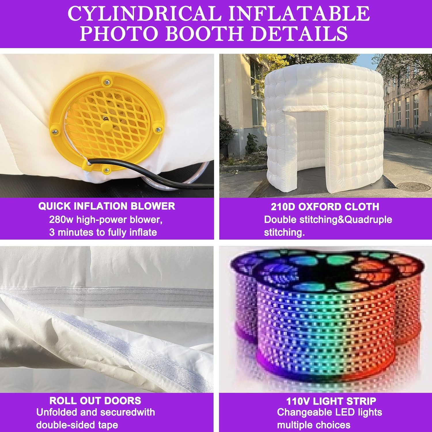 Inflatable Photo Booth, Portable Photo Booth Enclosure Tent for Weddings Parties