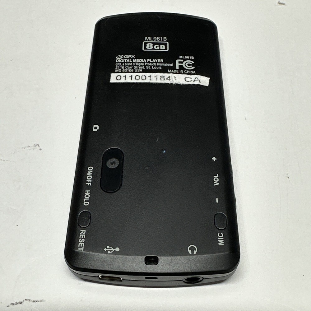 GPX Digital Media Player ML961B 8gb Untested