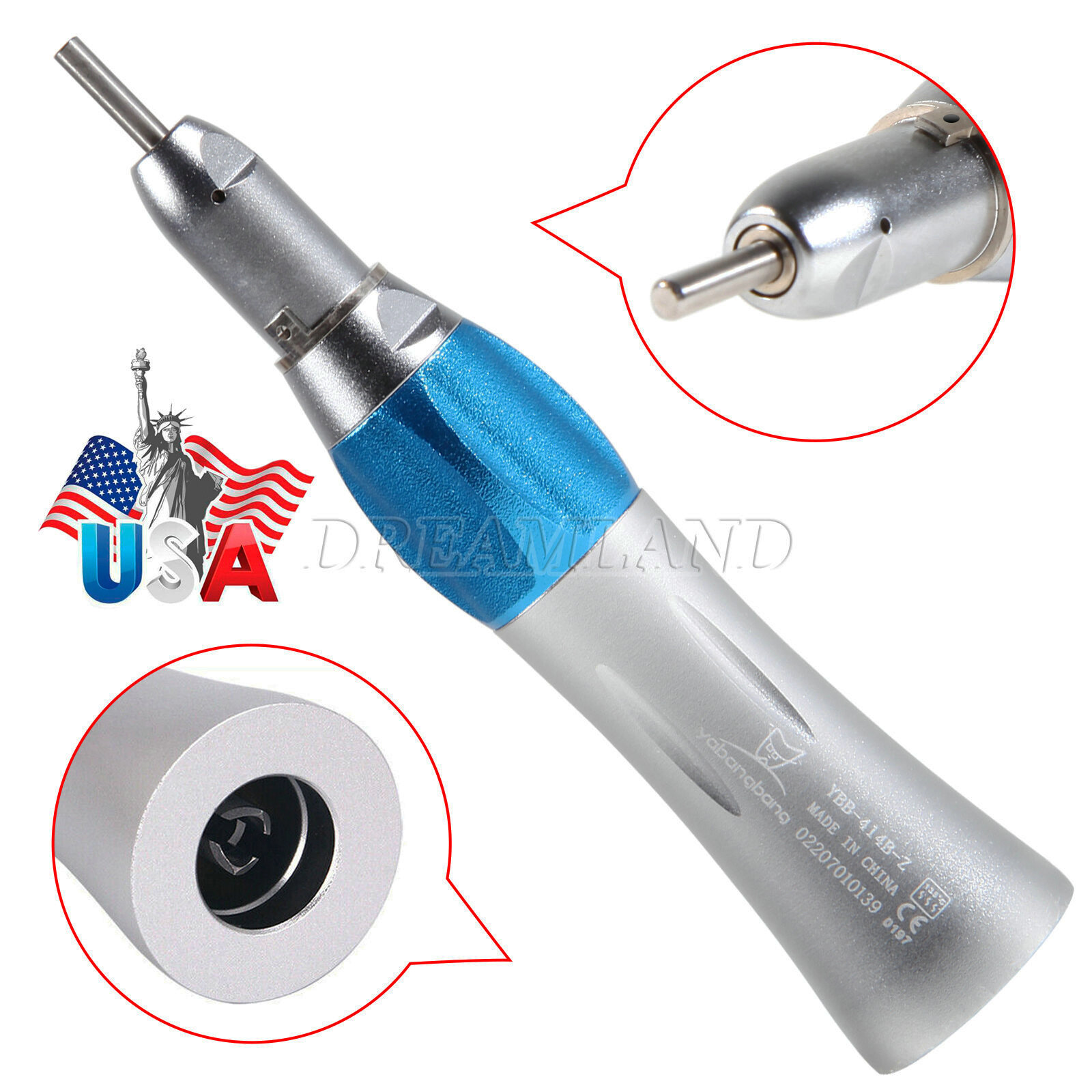 SEASKY Dental Slow Low Speed Straight Handpiece Nose Cone E-type HP