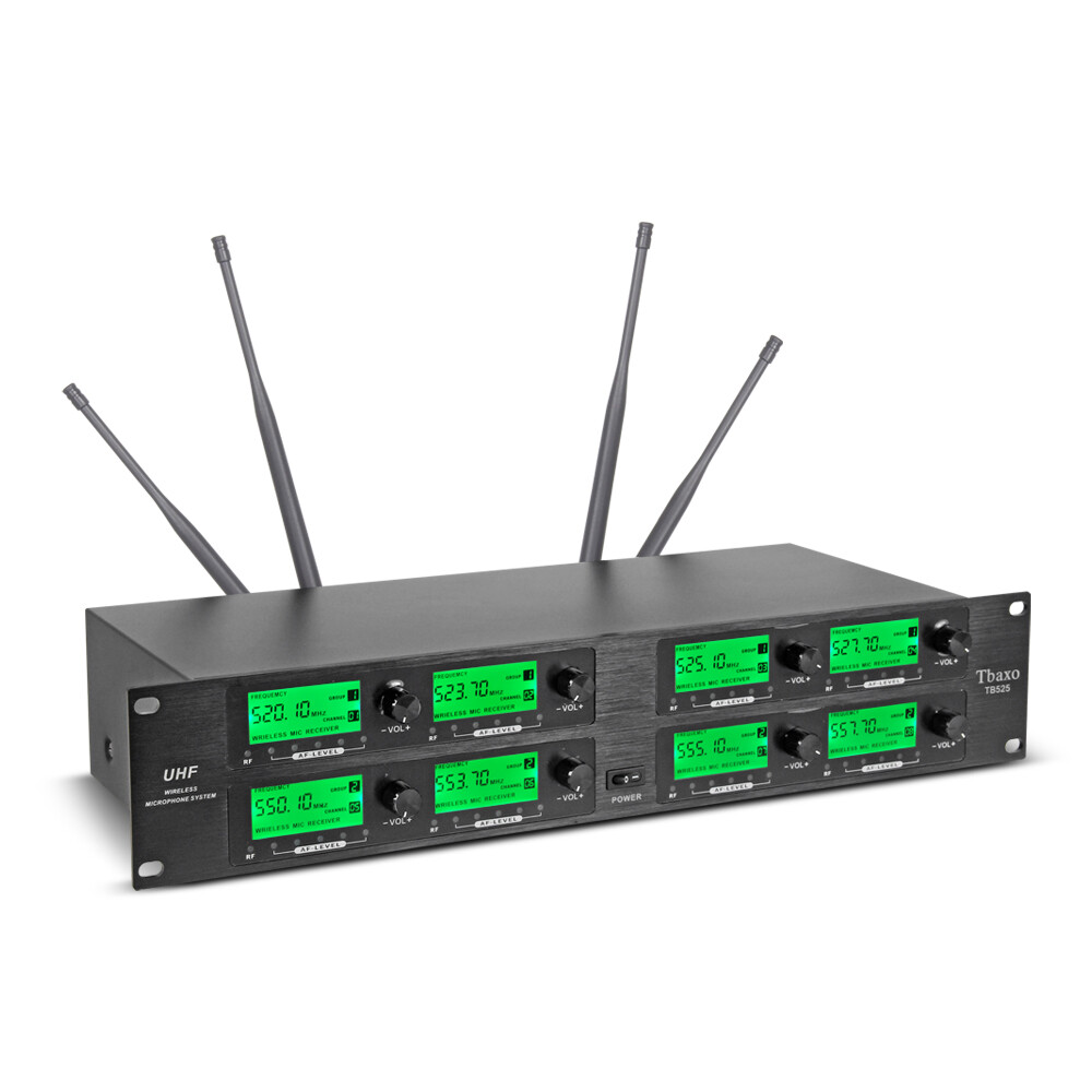 8 Channel Pro UHF Audio Wireless Microphone System 4 Handheld 4 Headset Lavalier