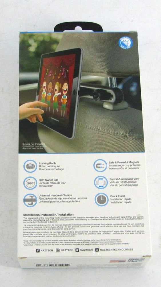 Headrest Tablet Mount For Car Universal Magnetic Holder Stand Adjustable Safe