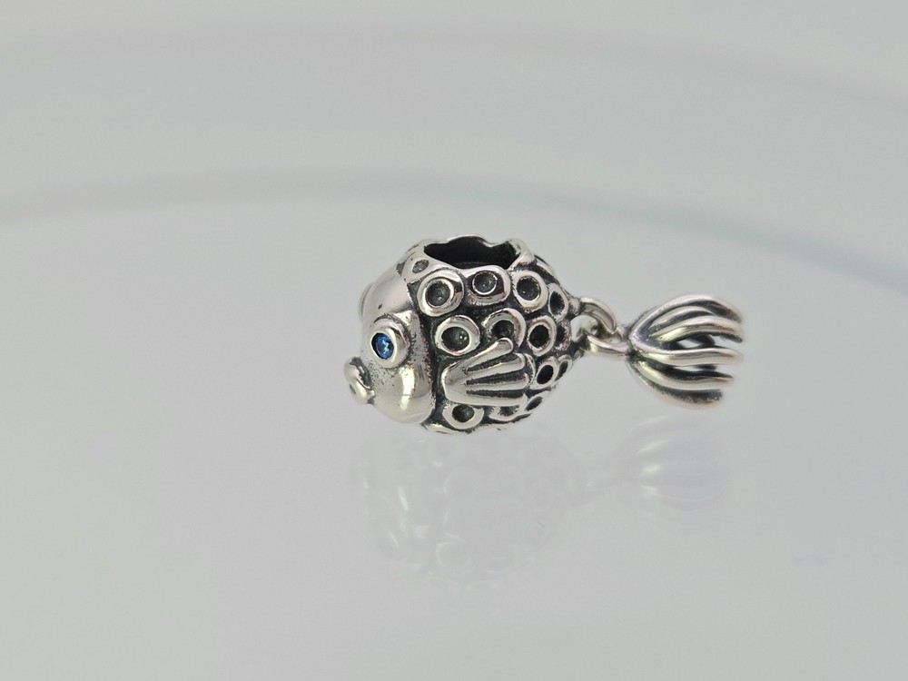 Authentic Pandora Silver Angel Fish Charm