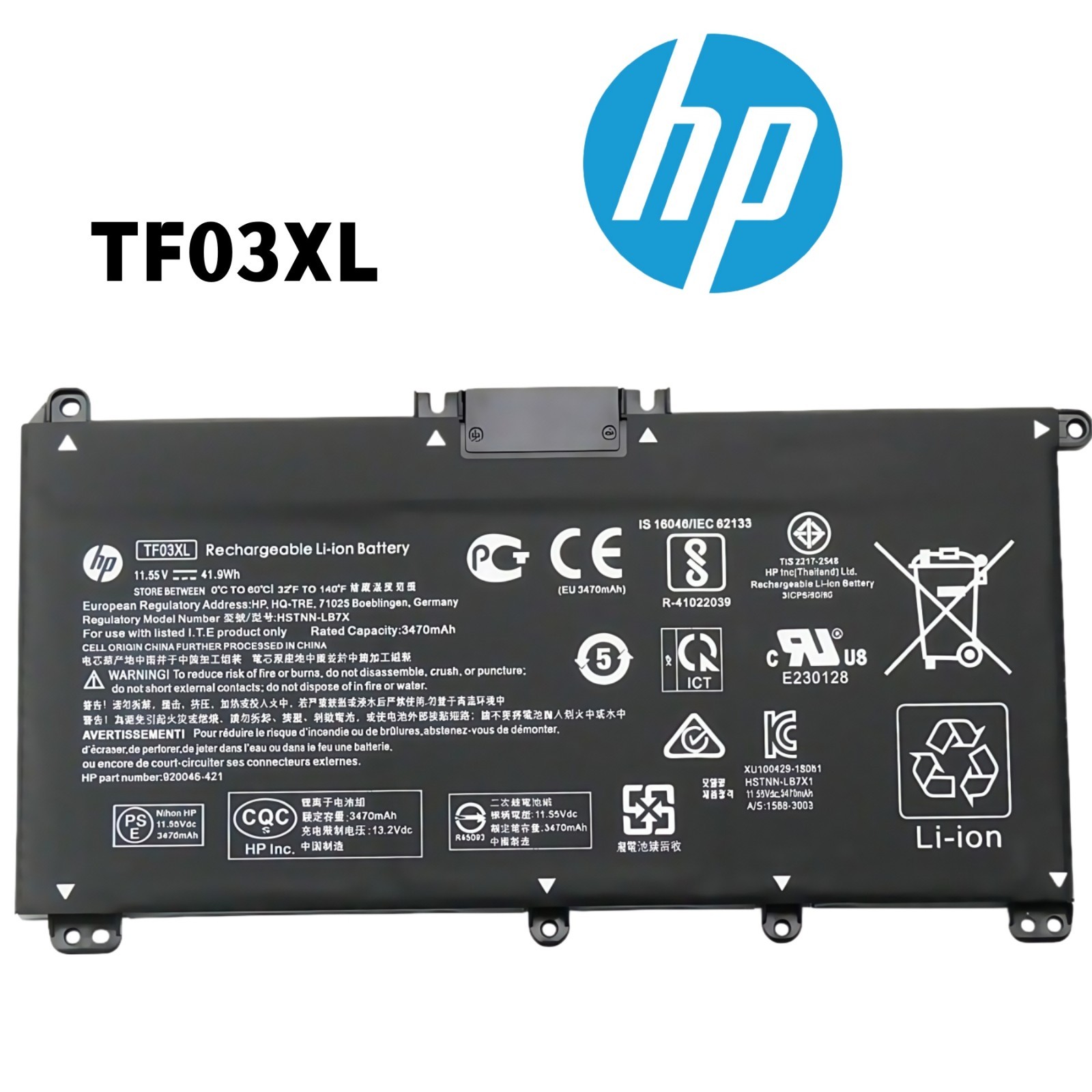 Genuine TF03XL Battery For HP Pavilion 15-CC 15-CK 15-CD 14-CD Series 920070-855