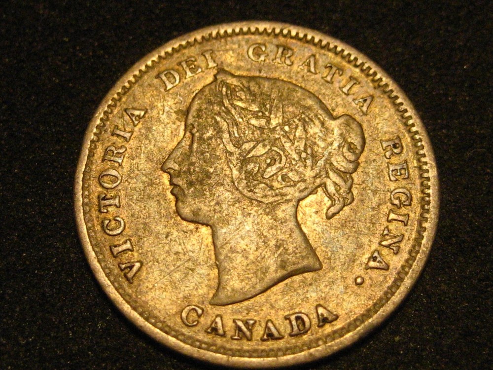1888 Canadian Five Cent 92% Silver Piece