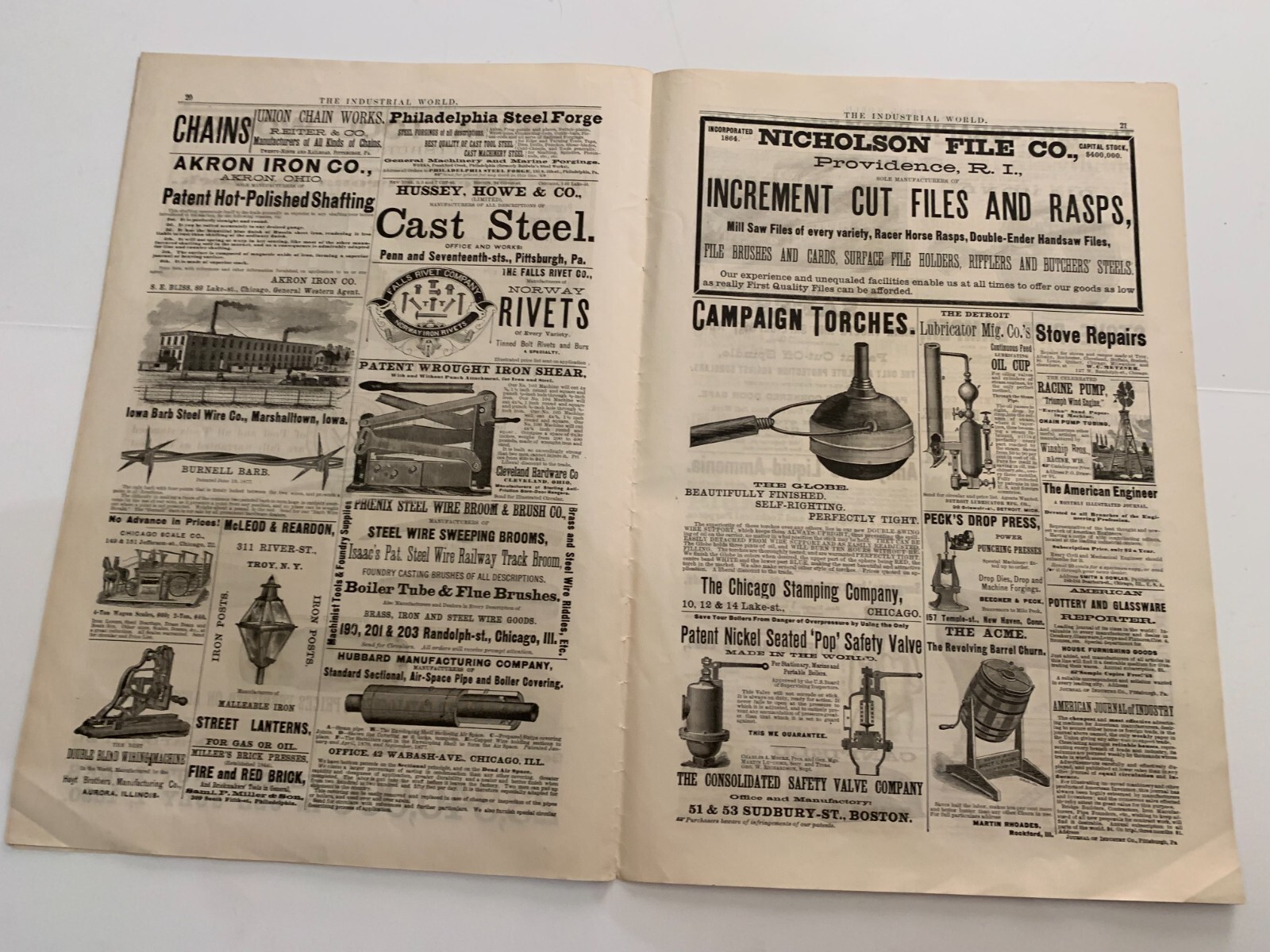 1880 Commercial Industrial World Advertiser Magazine Chicago September 2 1880