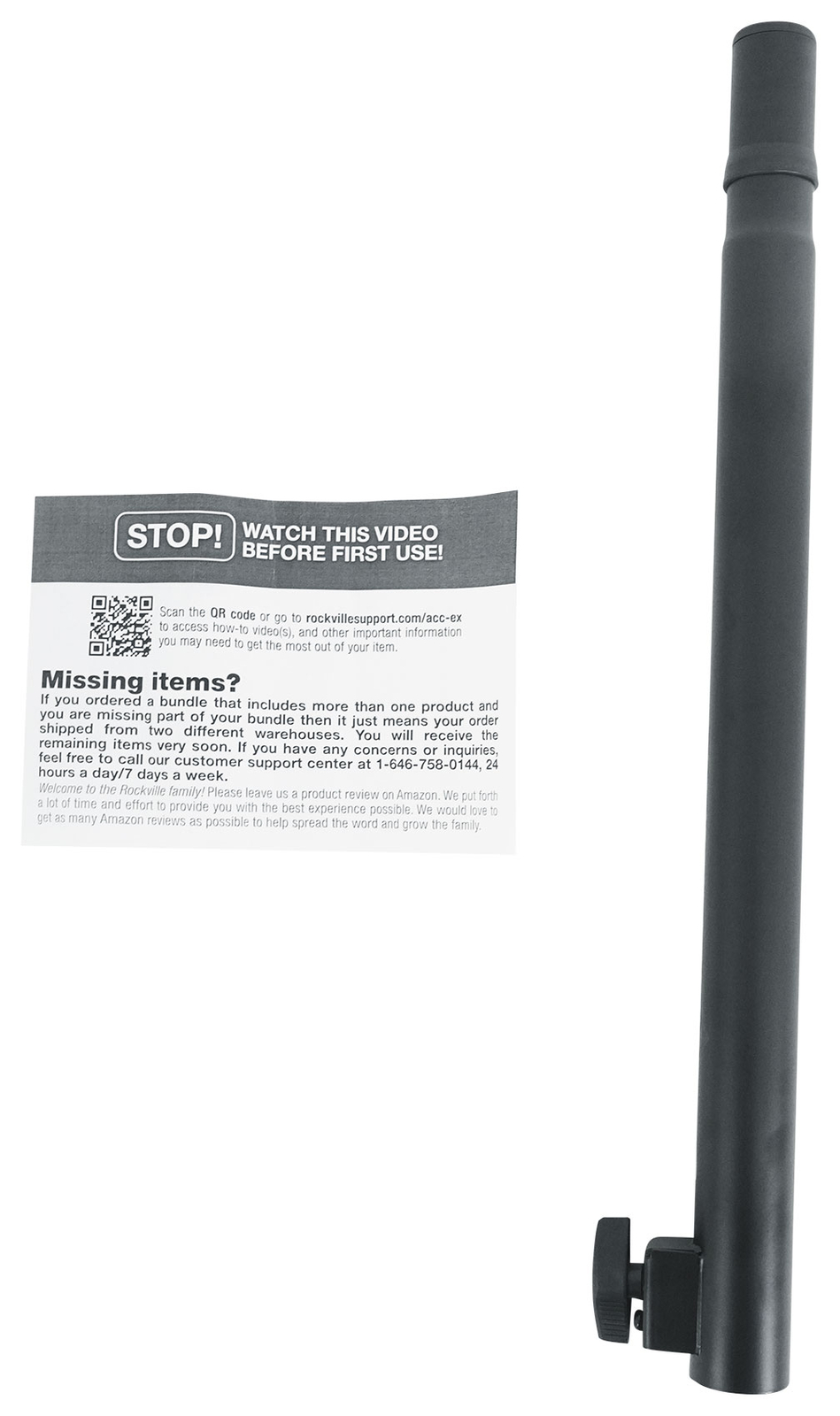 Rockville ACC-EX Accessory 21" Extension Pole For 35MM Speaker or Lighting Stand