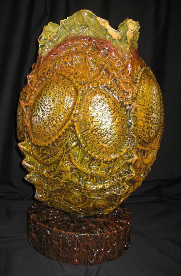 Alien Xenomorph Egg - mixed-media full 3-D sculpture
