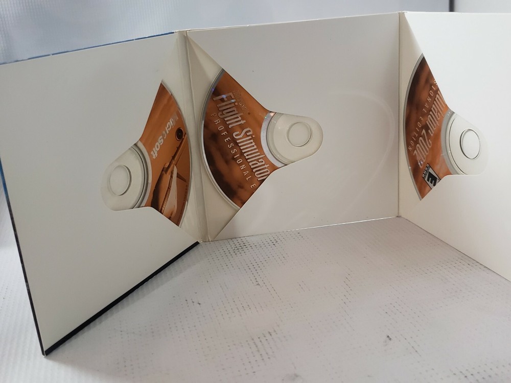 VINTAGE Microsoft Flight Simulator 2002 As Real As It Gets ~ 3 Disk Set