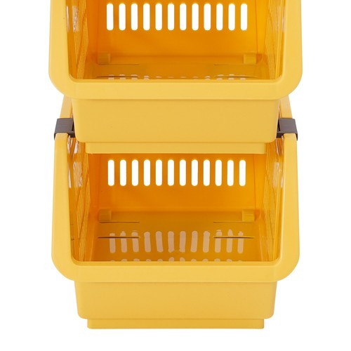 4 PCS Stacking Storage Baskets, Stackable Organizer Baskets, Storage Bin