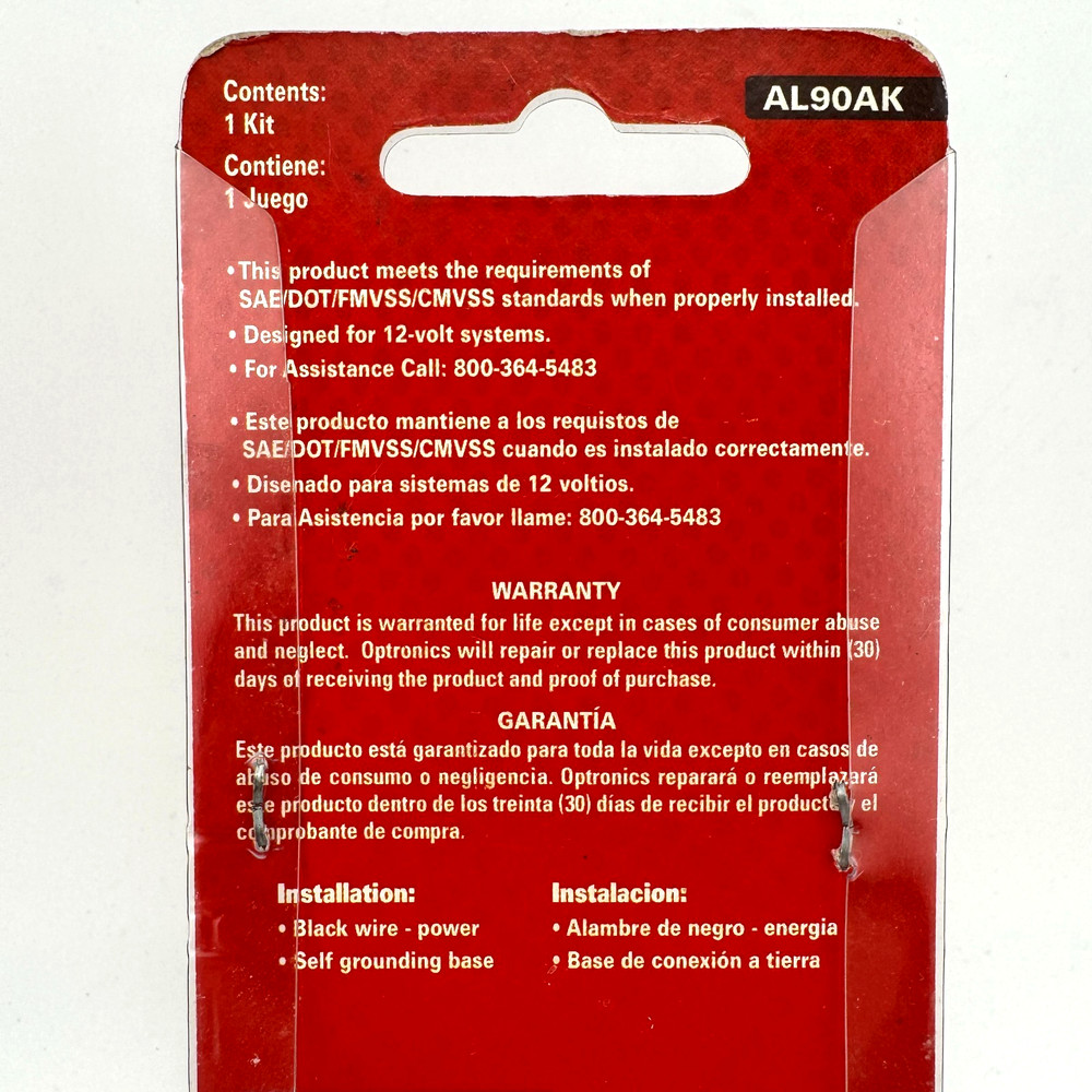 AL90 Series Yellow Rectangular Snap-in Mount LED Clearance Marker Lights -2 Pack