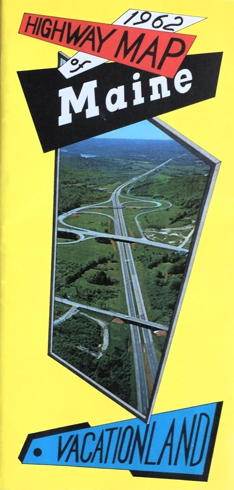 MAINE  1962 State Highway Map