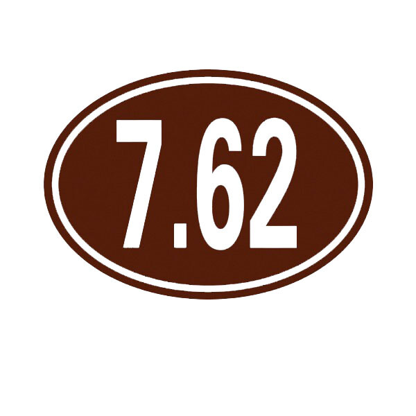 Oval 7.62 Sticker