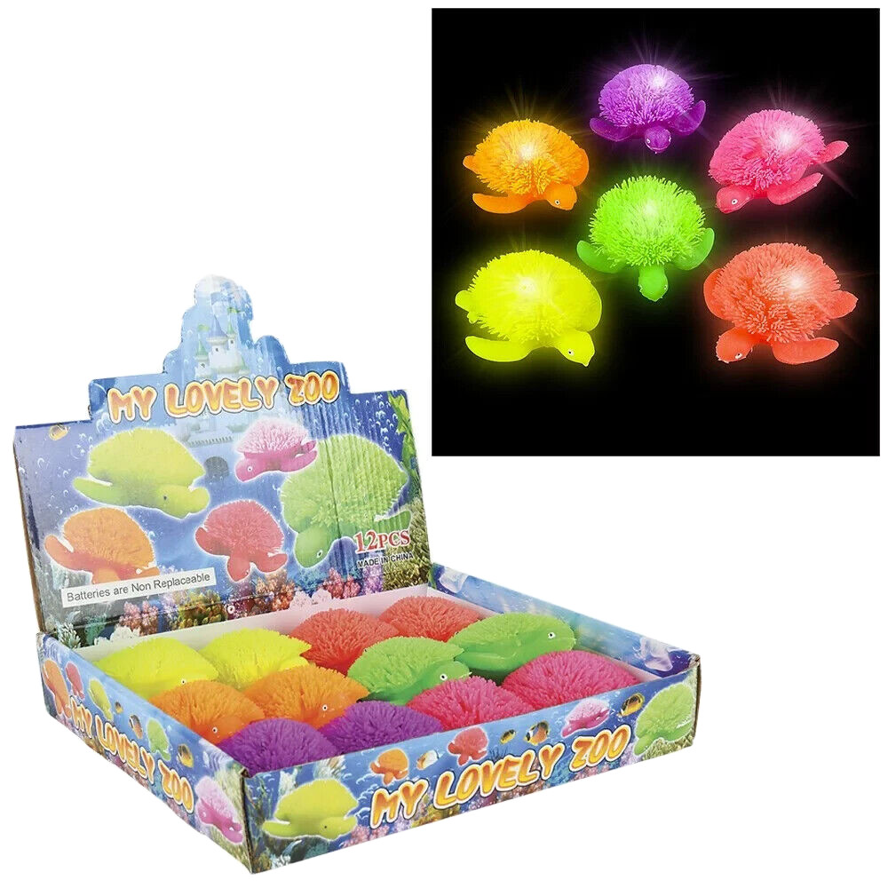 Light-Up Puffer Turtle - Squeeze / Play / Flashing Lights / Soft Spikes - 1 CT.