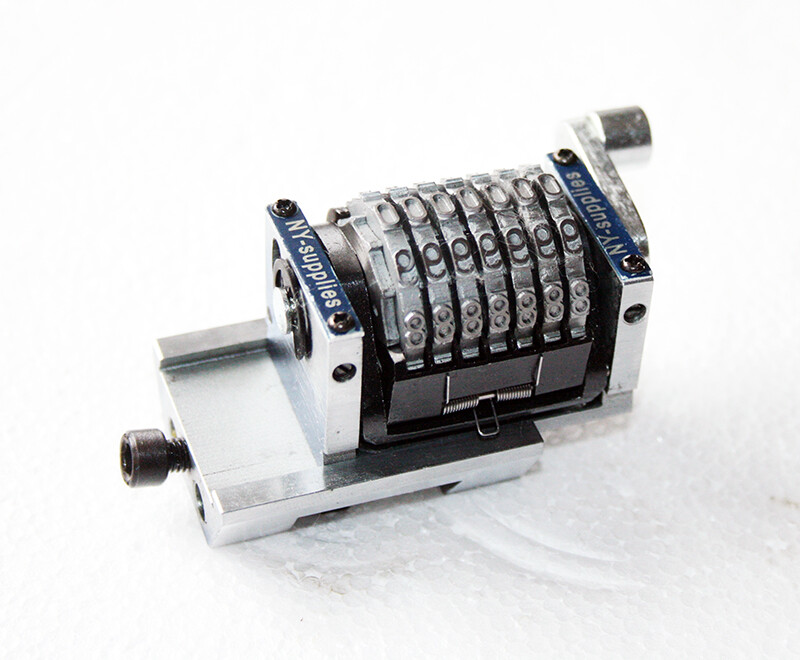 3/16" Flat Base Numbering Machine Hamada Multi Ryobi - 7 digit straight backward