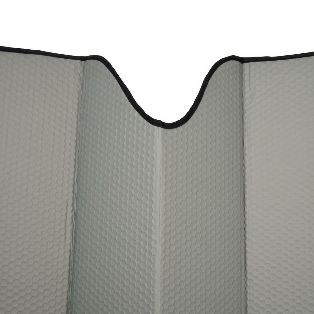 Jumbo Auto Sun Shade Foldable Metallic Gray Wind Shield Visor UV Protection