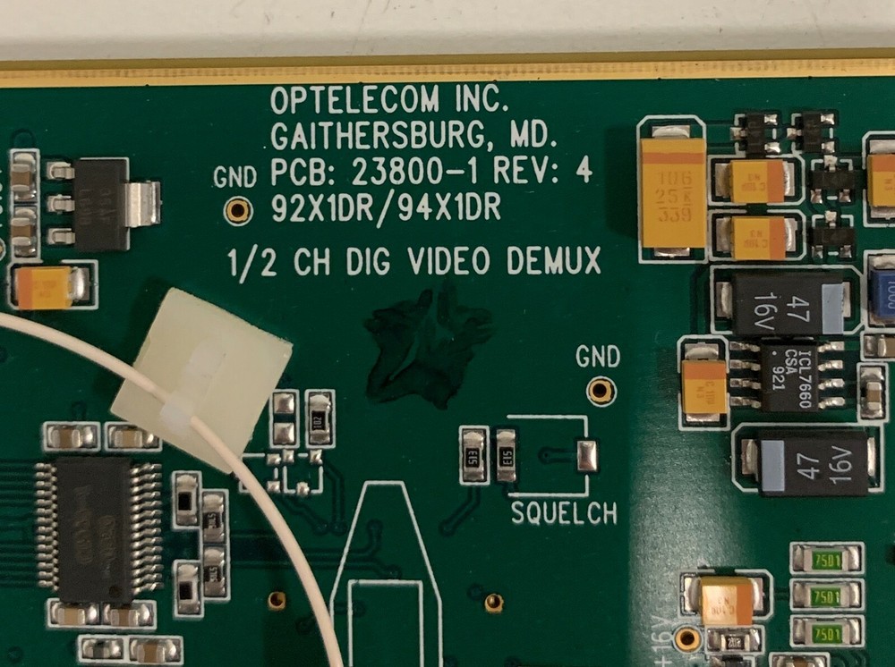 Optelecom 9221DR/SM-ST / Multimode Digital Fiber Optic Video DATA Receiver SYNC