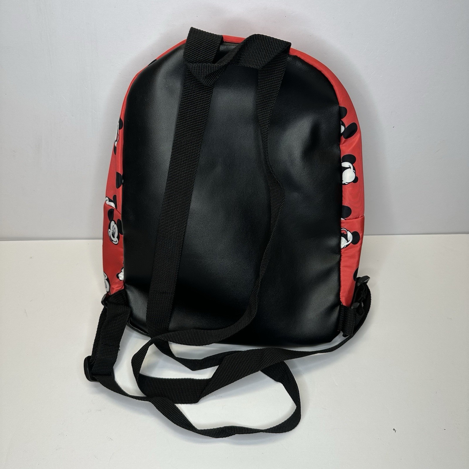 Disney Mickey Mouse All over Print Red+Black Small Backpack Bioworld 11 inch