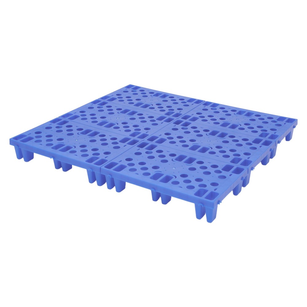 6-Pack Plastic Pallets 20x12x4in, 330lb Capacity Moisture Proof Stackable Pads