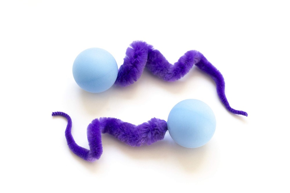 Interactive Cat Toy Wiggly Pong Ball 2 Pack