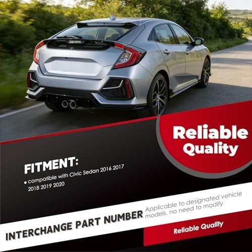 Outer Tail Light Halogen Left Side Compatible with Civic Sedan 2016-2020 w/o