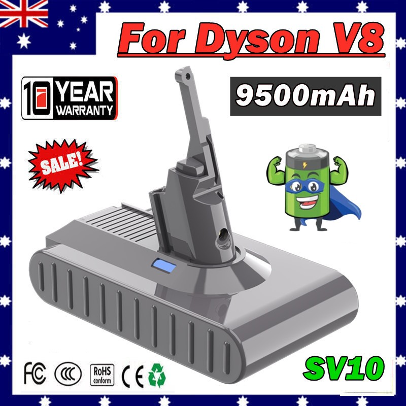 9500mAh For Dyson V8 Battery SV10 Absolute Cordless Vacuum Cleaner Battery SV10